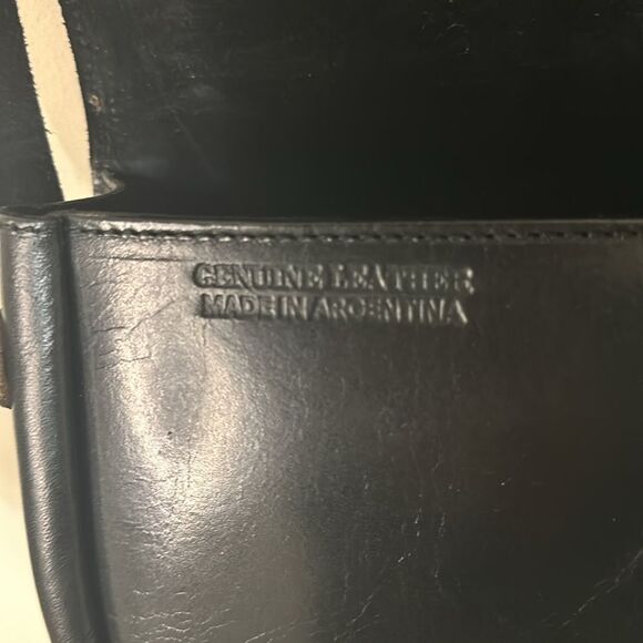 Vintage Genuine Leather Saddle Crossbody Horse Stirrup Brass ~Equestrian Gear - Picture 8 of 11